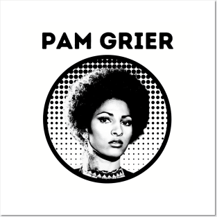 pam grier || light black Posters and Art